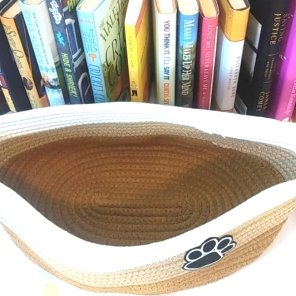 DOG TOY ORGANIZER STORAGE BIN WOVEN PET LAUNDRY BASKET SIZE SMALL NWT - Picture 4 of 6